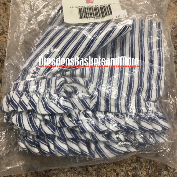 Gourmet Gathering Longaberger Blue Ticking Liner OTE