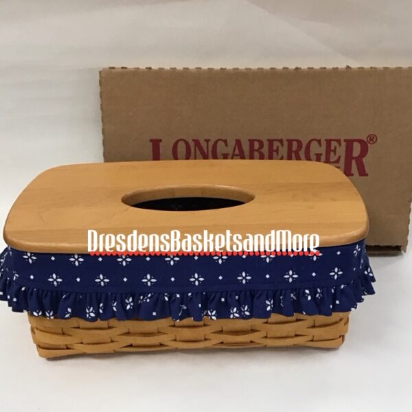 Longaberger 2001 Long Tissue Basket Combo w/ Woodcrafts Lid