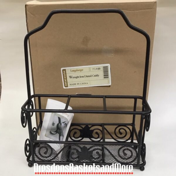 Wrought Iron Longaberger Utensil Caddy NIB*