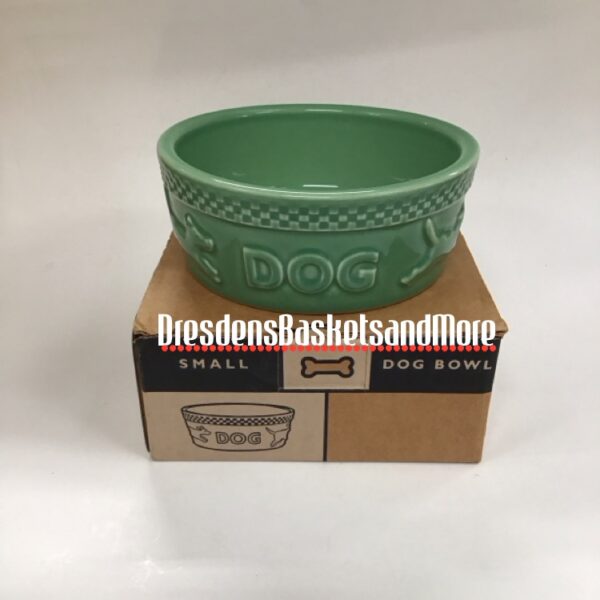 Longaberger Green Mulligan Small Dog Bowl*