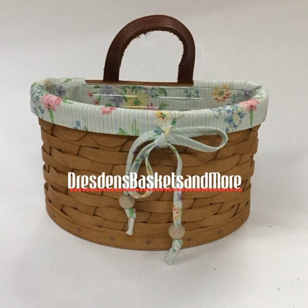 Longaberger 2006 Small Scalloped Pocket Warm Brown Basket Combo*