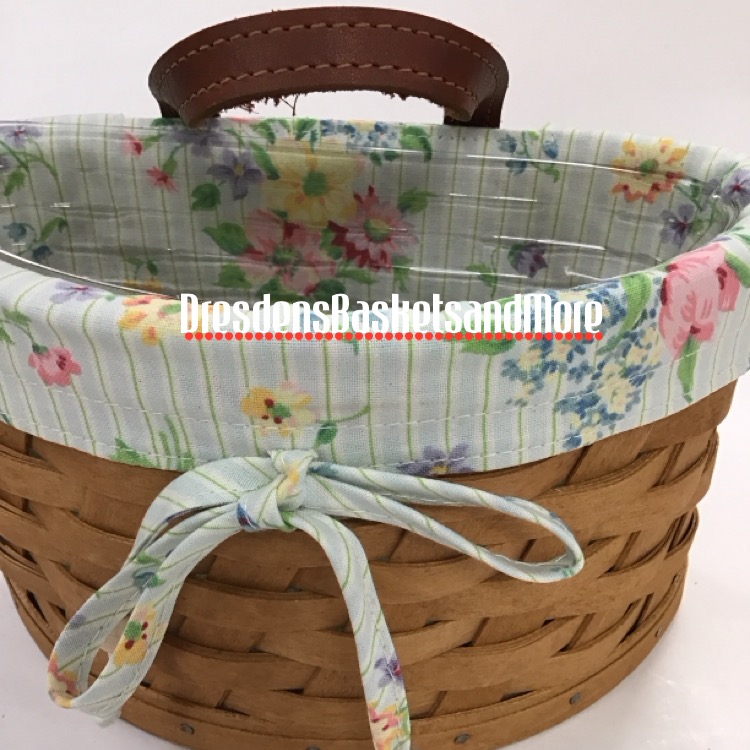 Longaberger 2006 Small Scalloped Pocket Warm Brown Basket Combo*