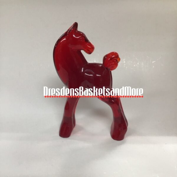 Heisey Glass Ruby Filly