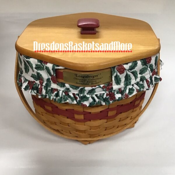 Longaberger 1997 Christmas Snowflake Combo w/ Lid