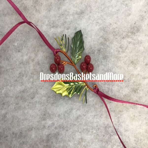 Longaberger Holly Berry Tie-On