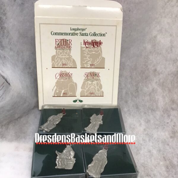 Longaberger Commemorative Santa Collection Ornaments