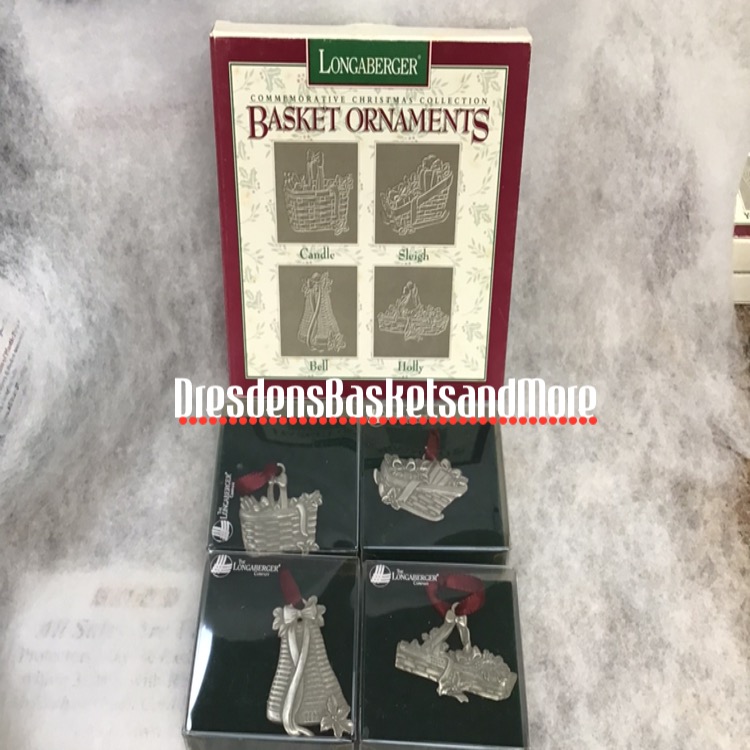 Longaberger Commemorative Christmas Collection Basket Ornaments