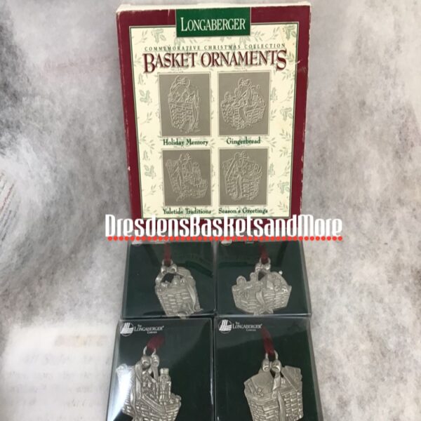 Longaberger Commemorative Christmas Collection Basket Ornaments