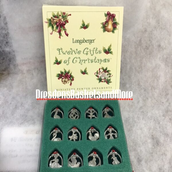 Longaberger Twelve Gifts of Christmas Ornaments
