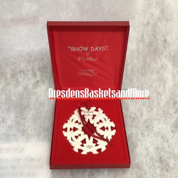 Longaberger Collectors Club “Snow Days” By Matthew Ornament