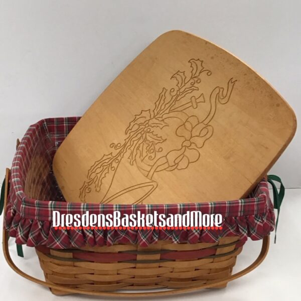 Longaberger 1993 Holiday Hostess Homecoming Red Basket Combo w/ Lid*