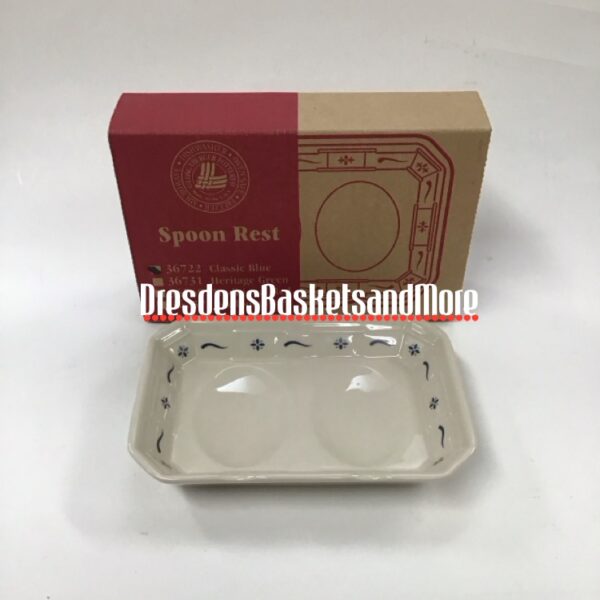 Longaberger Classic Blue Double Spoon Rest*