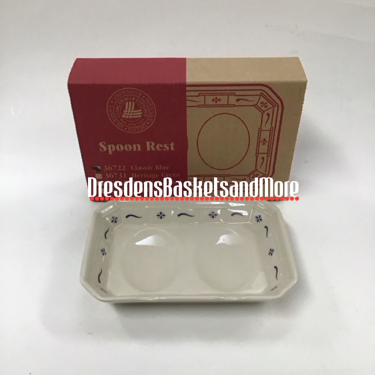 Longaberger Classic Blue Double Spoon Rest*