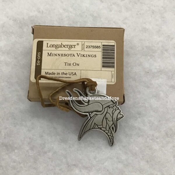 Minnesota Vikings NFL Longaberger Pewter Tie On