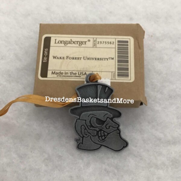 Wake Forest University Longaberger Pewter Tie On