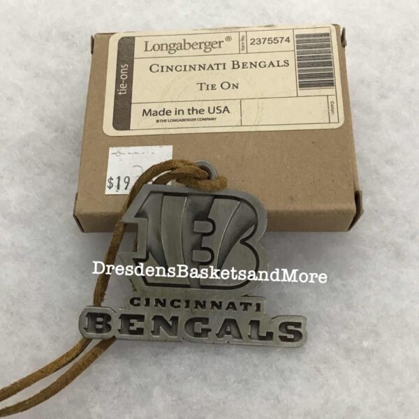 Cincinnati Bengales NFL Longaberger Pewter Tie On