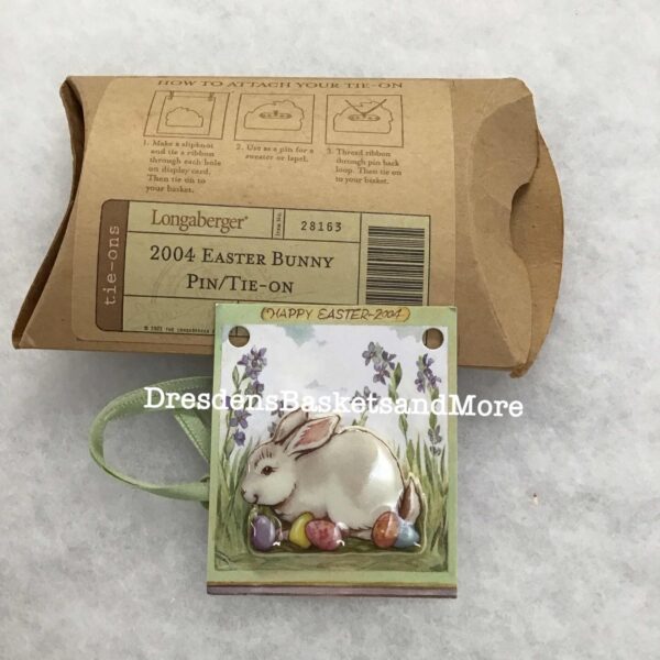 Easter Bunny Longaberger 2004 Pin/Tie On