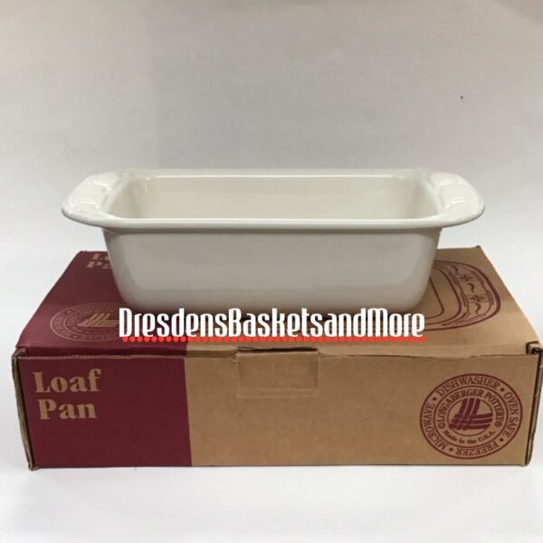 Longaberger Ivory Loaf Pan NIB