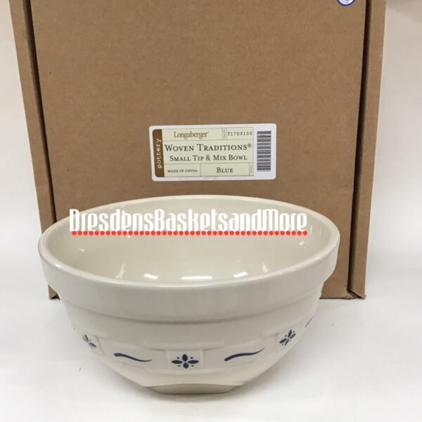 Longaberger Classic Blue Small Tip & Mix Bowl NIB