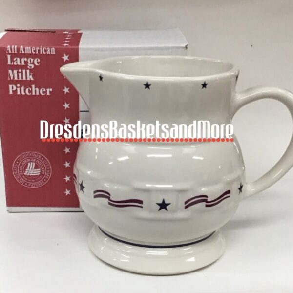 Longaberger All American Large (Milk) Pitcher Made In USA NIB