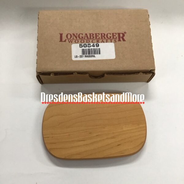 Longaberger Woodcrafts 2001 Inaugural Lid NIB
