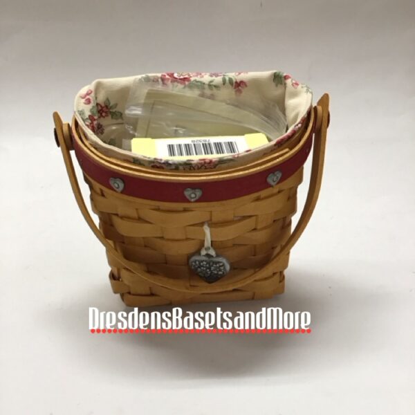 Longaberger 2001 Sweetheart Love Notes Basket Combo w/ Tie On