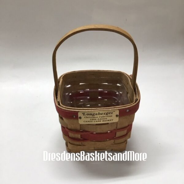 Longaberger 1986 Candy Cane Red Basket w/ Protector*