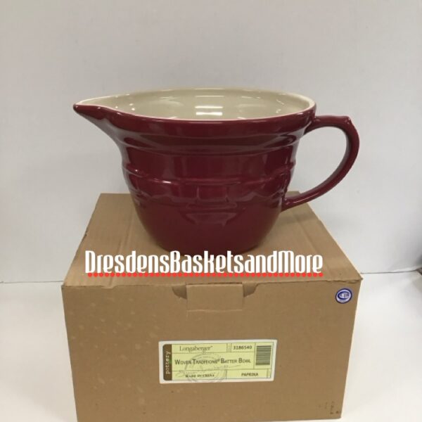 Longaberger Paprika Batter Bowl NIB