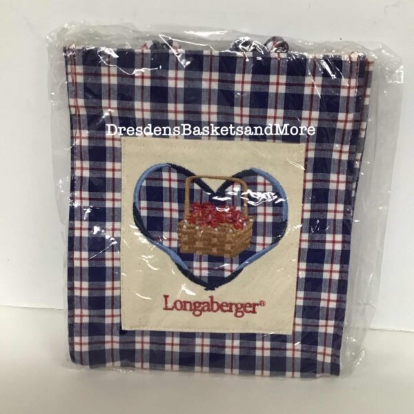 Blue Ribbon Fabric Longaberger Tote Bag