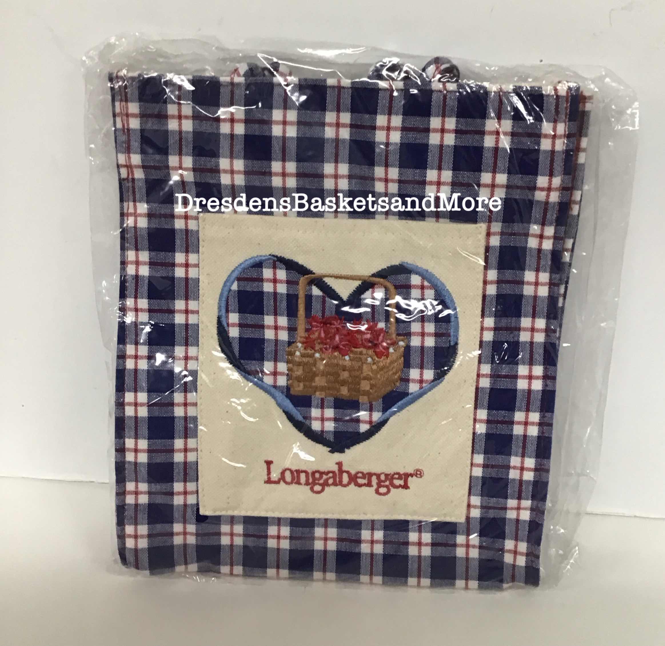 Blue Ribbon Fabric Longaberger Tote Bag