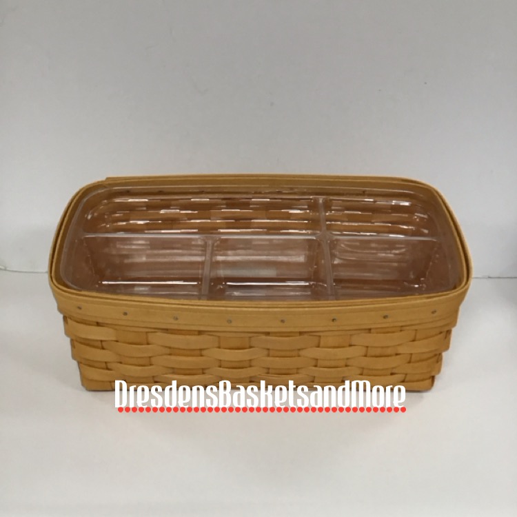 Longaberger 2001 Vanity Basket w/ Divided Protector