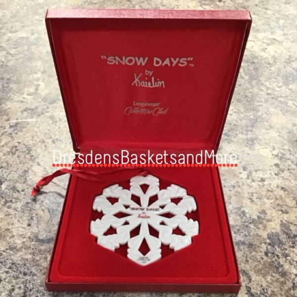 Longaberger Collectors Club Snow Days Kaitlin Snowflake Ornament NIB