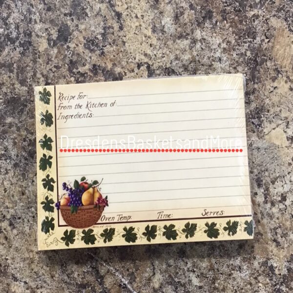 Recipe Cards with Basket Design