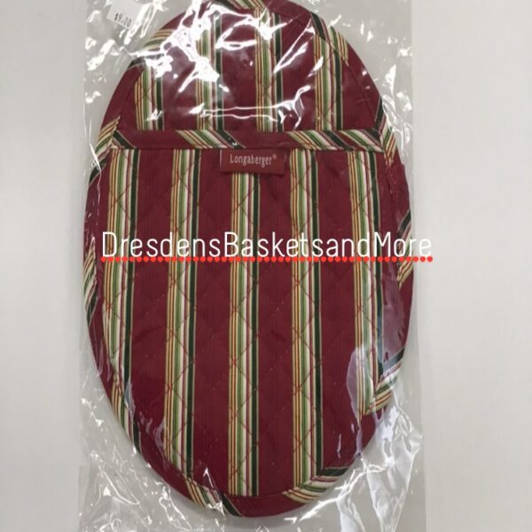 Longaberger Holiday Stripe Hot Pad