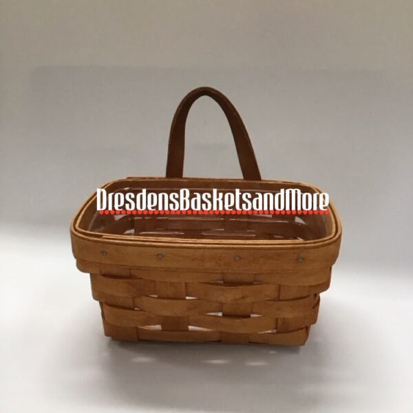 Longaberger 1990 Small Key Basket w/ Protector