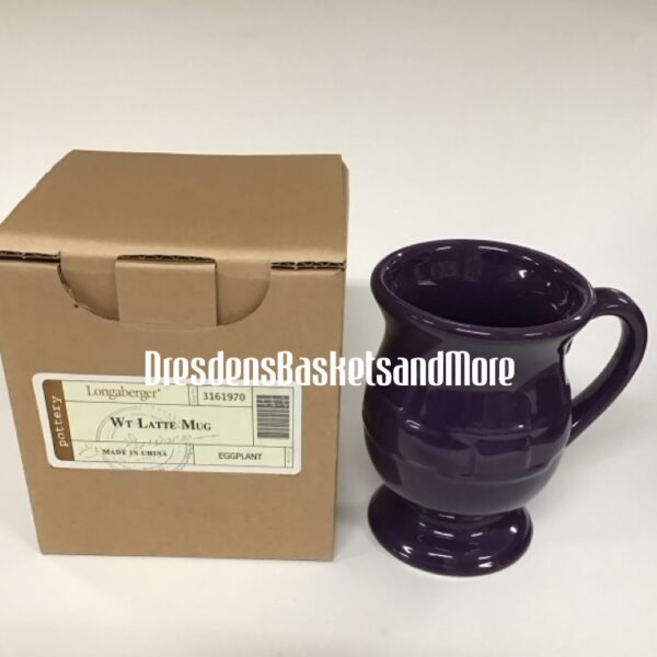 Longaberger Eggplant Latte Mug NIB