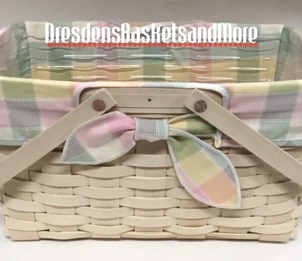 Longaberger 2000 Whitewashed Medium Market Basket Combo*