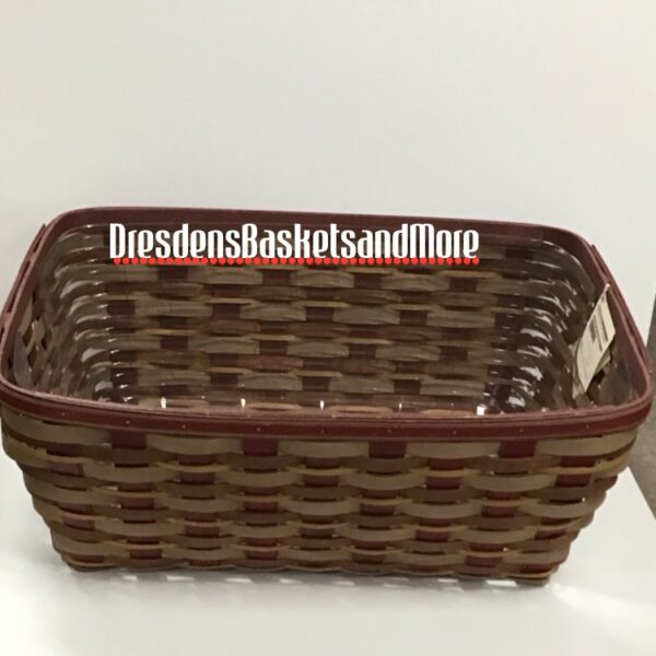 Longaberger 2012 Crimson Hill Large Stow Away Basket w/ Protector