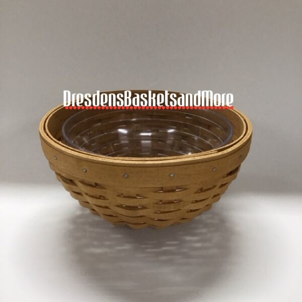 Longaberger 2003 7” Bowl Basket w/ Hard Protector