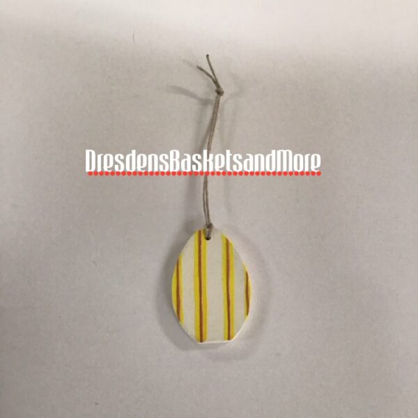 Egg Cream/Stripes Hand Painted Tie On