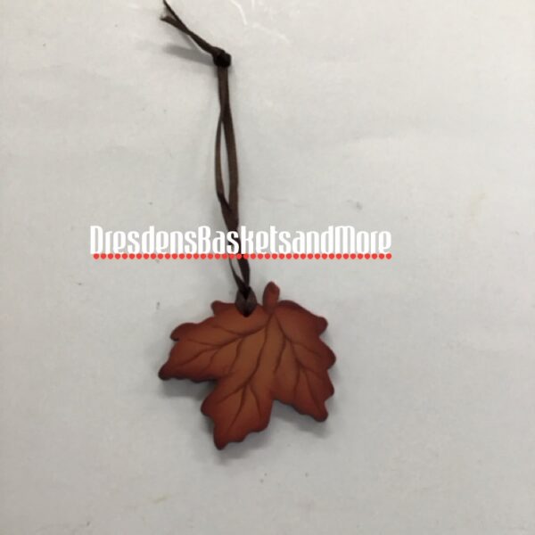 Orange Leaf Hand Painted Tie -On