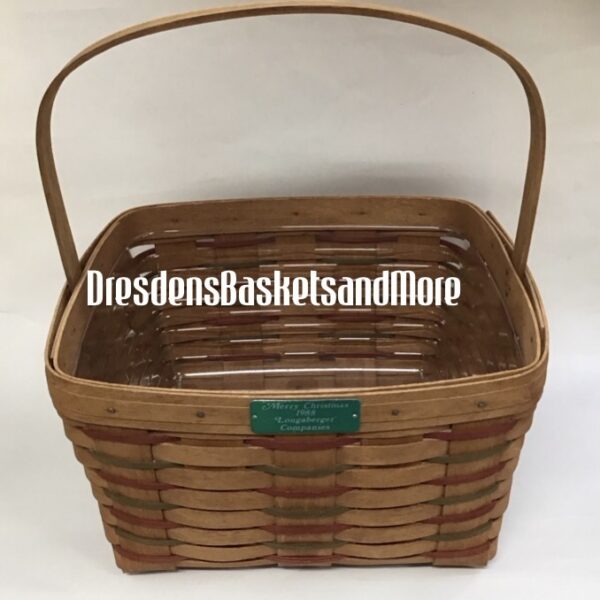 Longaberger 1988 Employee Christmas Cake Basket w/ Protector*
