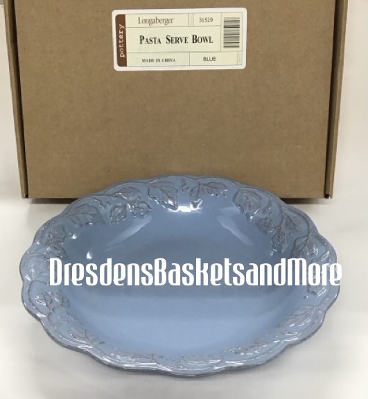 Longaberger Vintage Vine Blue Serving/Pasta Bowl NIB