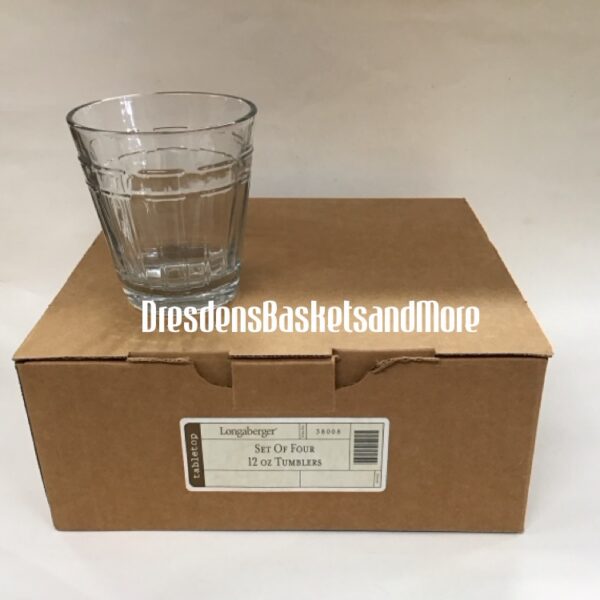 Longaberger Beverageware 12oz Glasses Set of 4 NIB