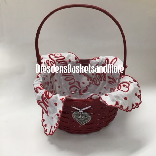Longaberger 2006 Be My Valentine Basket Combo w/ Tie On