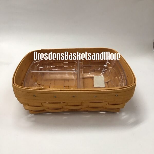 Longaberger 2001 8x8 Serving Solutions Basket w/ Divided Protector