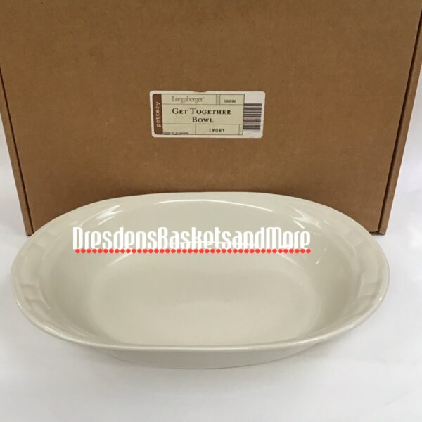 Longaberger Ivory Get Together Bowl NIB*
