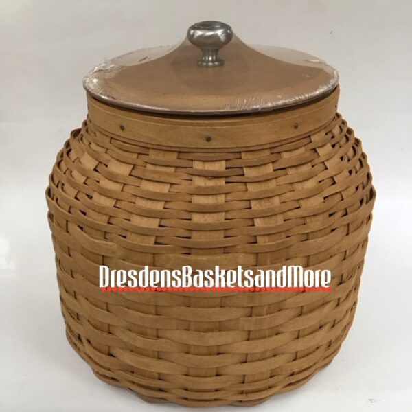 Longaberger 2006 Cookie Jar Basket w/ Sealed Protector & Lid