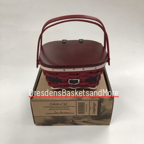 Longaberger 2014 Life's A Picnic Miniature Santa Belly Cake Basket NIB*