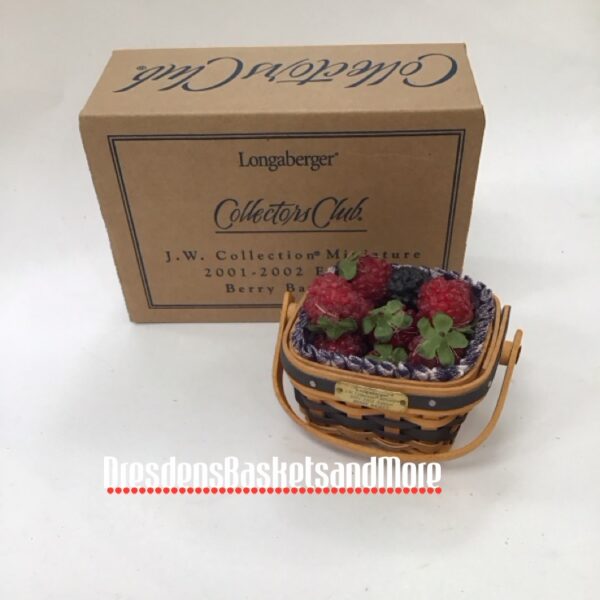 Longaberger 2001 Miniature Berry Basket Combo w/ Berries NIB